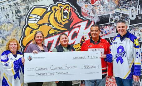 Bruce Power and Saugeen Ojibway Nation donate $25,000 to Hockey Fights Cancer