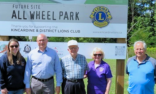 Masonic Lodge donates to Kincardine Lions All-Wheel Park project