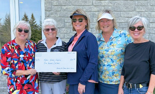 Winners of Grandma Golf Tournament donate $500 to Huron Shores Hospice