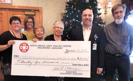 Kincardine hospital auxiliary presents $35,000 to hospital foundation