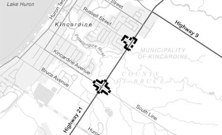 Traffic lights proposed for Highway 21 at Kincardine Avenue, Russell Street, Kincardine