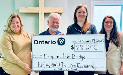 Drop-in at Bridge providing food to those in need, thanks to Trillium grant