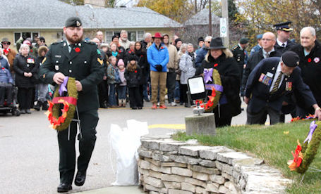 ​Great crowd gathers at Kincardine Legion for Remembrance Day service