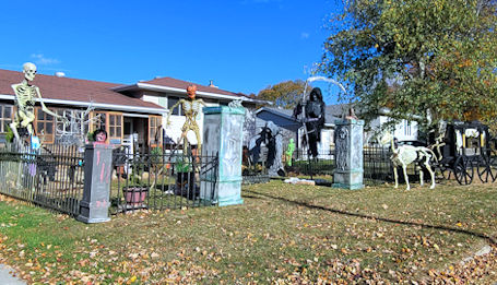 Massive Halloween scene on Kincardine Avenue, Kincardine