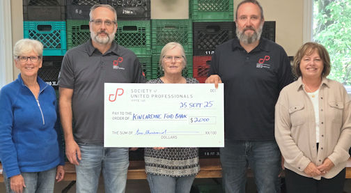 ​Society of United Professionals Bruce Local donates to area food banks