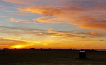 Gorgeous sunset, fall colour, and donations