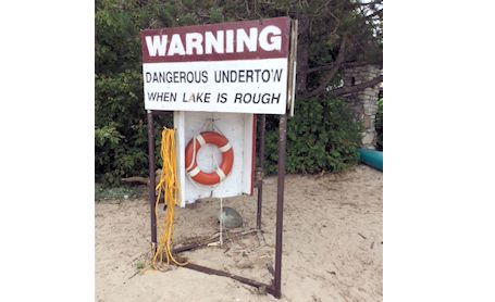 Better water rescue options exist rather than "No Swimming" signs, says reader