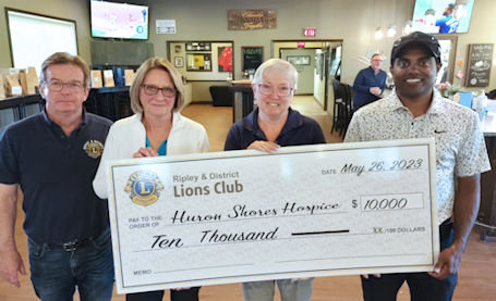 â€‹Ripley Lions raise $10,000 for Huron Shores Hospice