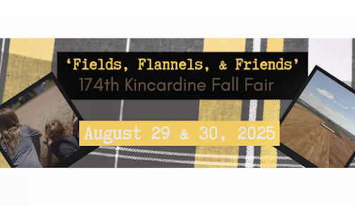 ​Everyone welcome to 174th Kincardine Fall Fair, Aug. 29-30