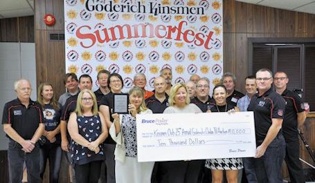 Bruce Power donates $10,000 to Goderich and Clinton Kinsmen TV auction