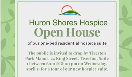 Grand opening of Huron Shores Hospice suite set for April 11 in Tiverton
