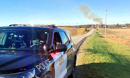Barn fire in Carrick Township causes road closures