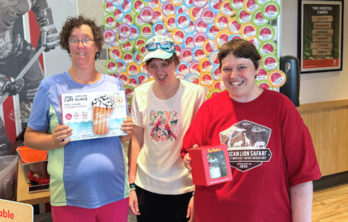 Kincardine Community Living supported individuals volunteer at Tim Hortons Camp Day