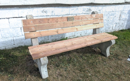 Kincardine Community Concert Band refurbishes Doug Scott memorial bench