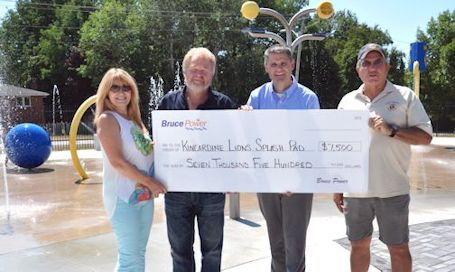 Kincardine Lions Club receives some money, and donates some money
