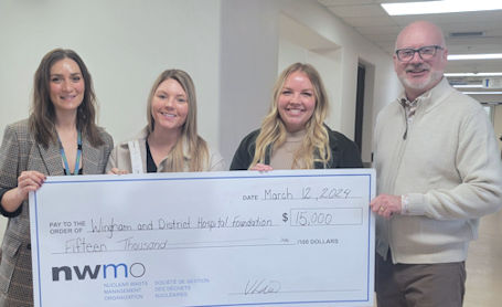 NWMO donates $15,000 toward CT scanner at Wingham Hospital
