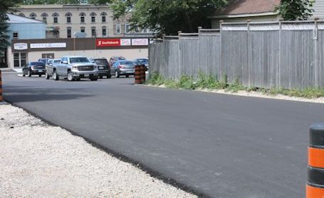 Municipal parking lot entrance now a smooth ride
