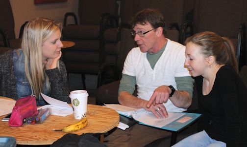 Youth working backstage in KTG production of "Ten Times Two"