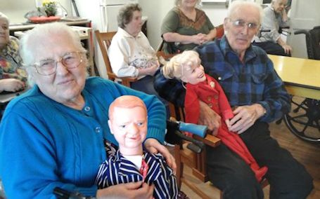 Ventriloquist entertains residents at Tiverton Park Manor
