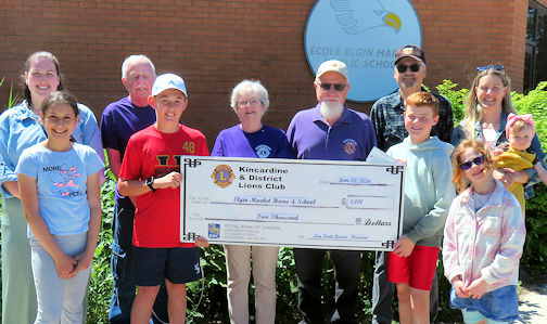 Kincardine Lions present donations to local programs