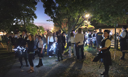 Kincardine Scottish Pipe Band lights up night in final Saturday Night Parade of summer