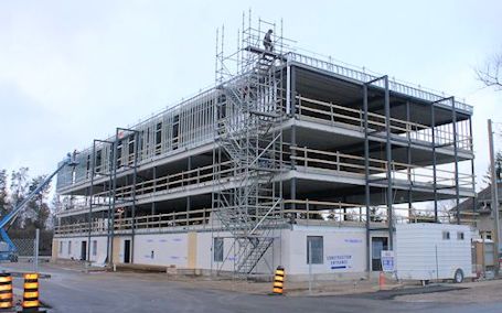 Apartment building under construction on Huron Terrace, Kincardine